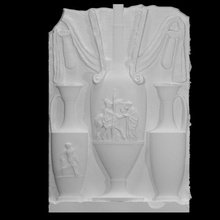 tomba stele scansione oggetto frammento 3d print model - Mito3D