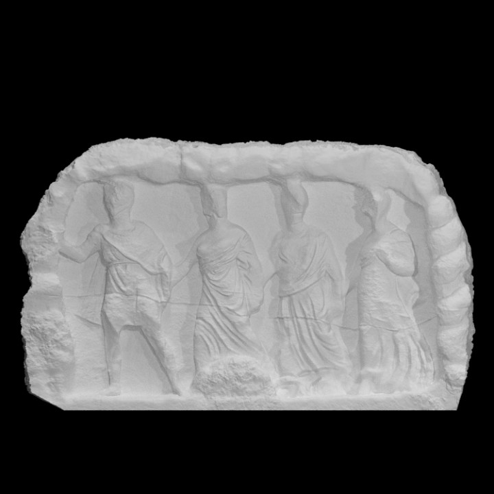 votive relief shape cave scan object fragment 3D print model - Mito3D