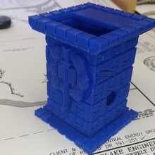castle dice tower combo tabletop wargaming wargame gaming dnd dungeons dragons tray box 3d print model - Mito3D