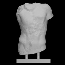torso juventud Apolo escanear medio cuerpo 3d print model - Mito3D