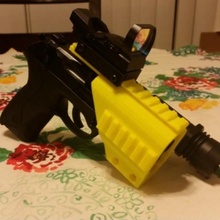 airsoft pistola tri carril montar Deportes aire libre armas picatinny rieles apretón suave vertical 3d print model - Mito3D