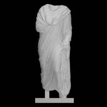 retrato estátua homem vestindo himação Varredura corpo 3d print model - Mito3D