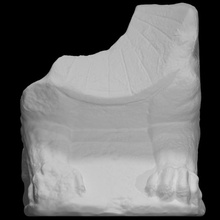 conical marbled sundial broken upper missing gnomon scan object fragment 3d print model - Mito3D