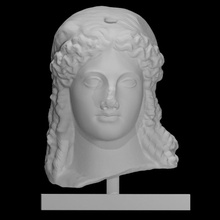 head cult statue isis scan halfbody 3d print model - Mito3D