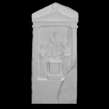 votive relief osiris mystes initiation mysteries scan people fragment 3d print model - Mito3D