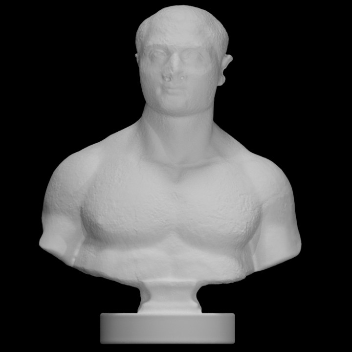 male portrait bust scan head halfbody 3D print model - Mito3D