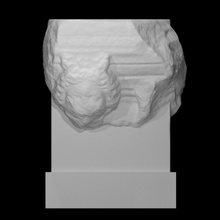 pilastro raffigurante nike scansione architettura testa donna sollievo metà corpo 3d print model - Mito3D