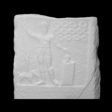 gladiator leukaspis scan man relief 3d print model - Mito3D