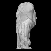 statue hygieia scan woman halfbody 3d print model - Mito3D