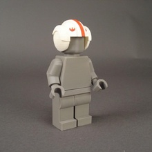 rebel pilot helmet toys & games minifig headwear 3d print model - Mito3D