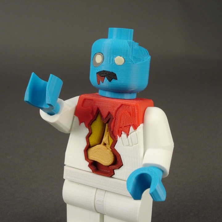 zombi jouets Jeux minifig marchant morte 3D print model - Mito3D