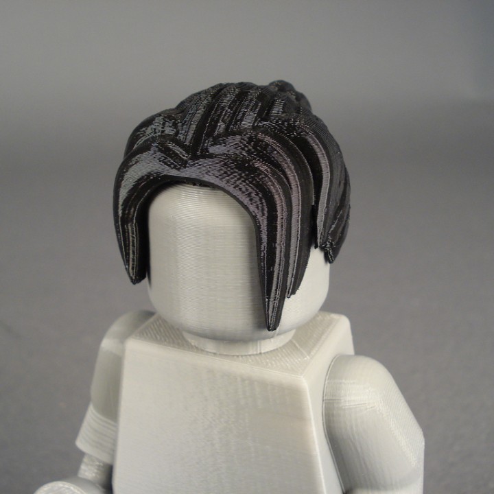 sporty long hair toys & games minifig 3D print model - Mito3D