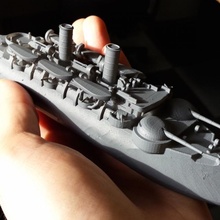 hms thunderchild tabletop navy ship hg wells ironclad warship war worlds 3d print model - Mito3D
