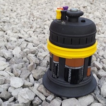 steampunk multi-voltage battery jar gadgets & electronics case enclosure holder 3d print model - Mito3D