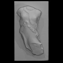 argivo heraion escanear cuerpo hembra torso medio fragmento 3d print model - Mito3D