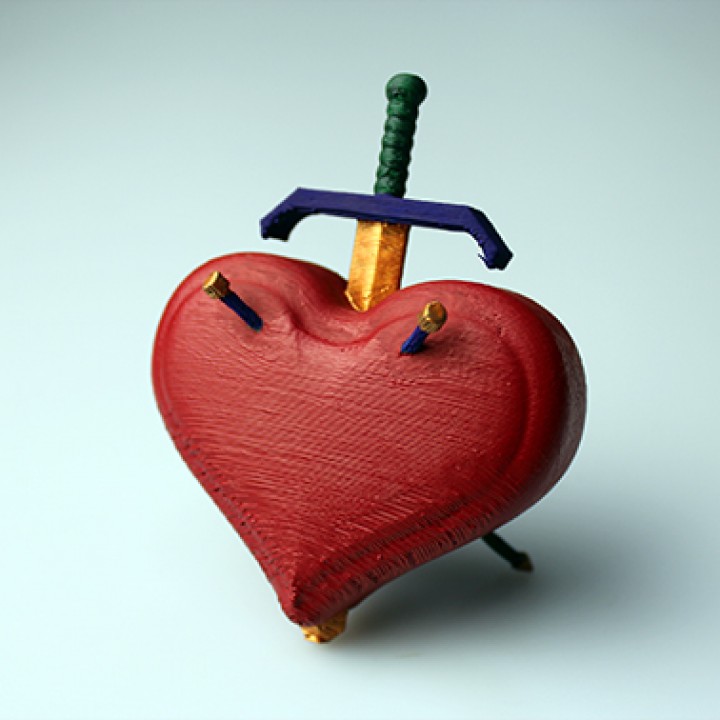 coraz spagnolo cuore giardino 3D print model - Mito3D