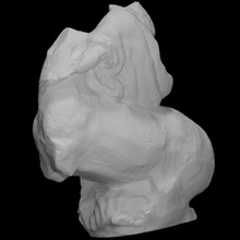statua nereide aura cavallo scansione metà corpo frammento 3d print model - Mito3D