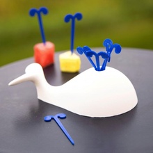 criajo ballena palillo dientes soporte florero jardín flor envase pez partido escritorio aperitivo 3d print model - Mito3D