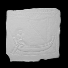 inscribed funerary slab scan relief 3d print model - Mito3D