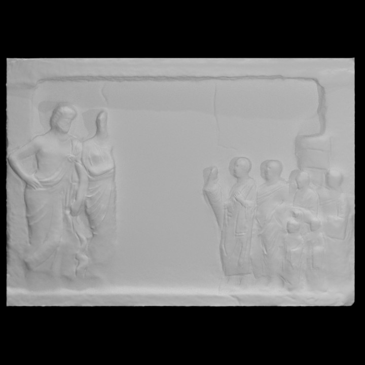 votive relief shape temple scan 3D print model - Mito3D