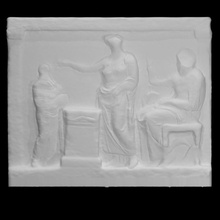 votive relief shape temple scan people fragment 3d print model - Mito3D