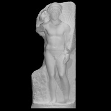 unfinished funerary statue victorious ephebe scan 3d print model - Mito3D