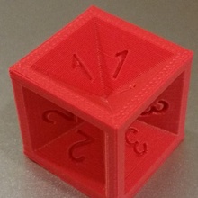 inverted dice toys & games die test printertest printtest filamenttest 3d print model - Mito3D
