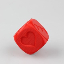 love dice tabletop heart dices 3d print model - Mito3D