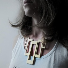 rectangular pendant jewellery necklace jewelry 3d print model - Mito3D