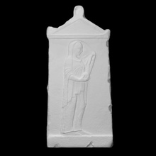 grave stele scan woman relief funerary 3d print model - Mito3D