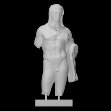 statuette herakles analyse homme demi corps 3d print model - Mito3D