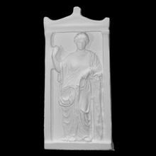 grave stele scan woman relief funerary 3d print model - Mito3D