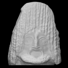 marble theatrical mask scan 3d print model - Mito3D