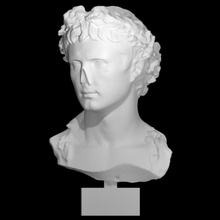 ritratto augusto scansione fallimento testa scultura marmo imperatore 3d print model - Mito3D