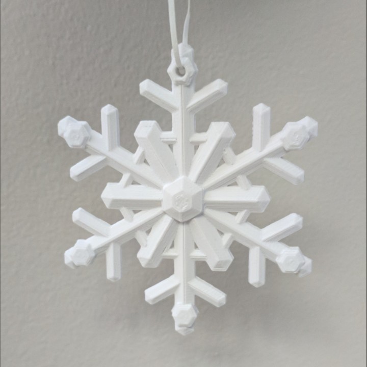 copo nieve 02 jardín Navidad decoración ornamento árbol snow 3D print model - Mito3D
