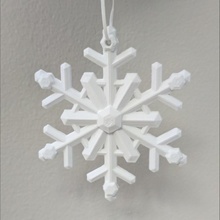 Schneeflocke 02 Garten Weihnachten Dekoration Ornament Baum Schnee 3d print model - Mito3D