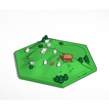 paisaje lana tablero juegos catan colono catán 3d print model - Mito3D