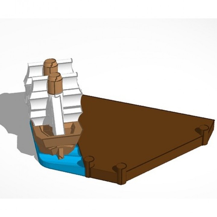 liman temel yazı tahtası oyunlar Catan yerleşimcileri yerleşimci üssü 3D print model - Mito3D