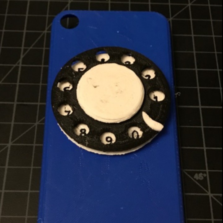 Spinnen rotierend iPhone 7 Startseite Mantel Gadgets Elektronik Handy vectary iphone7cover Wählscheibentelefon vectarymyminifactorydesignchallenge 3D print model - Mito3D