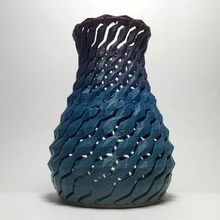 acute edged vase & garden 3d print model - Mito3D