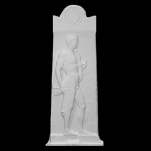 tomba stele scansione uomo sollievo fuerary 3d print model - Mito3D