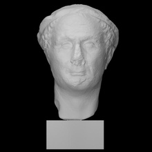 portrait head man wearing wreath scan 3d print model - Mito3D