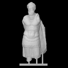 statue man wearing corselet scan halfbody 3d print model - Mito3D