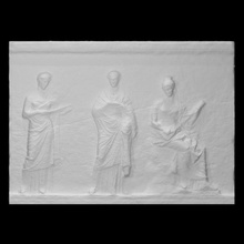 relief slab revetment pedestal scan man woman 3d print model - Mito3D