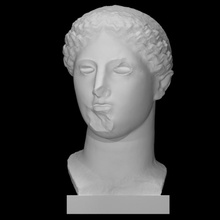 head goddess scan halfhead 3d print model - Mito3D