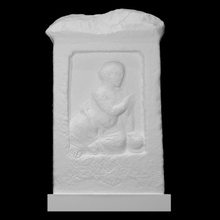 grave stele scan child relief funerary 3d print model - Mito3D