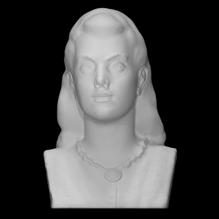 tête femme analyse demi corps 3D print model - Mito3D