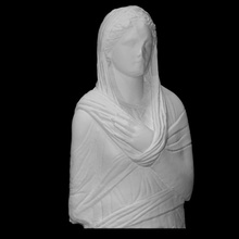 bust-statue woman funerary monument scan 3d print model - Mito3D