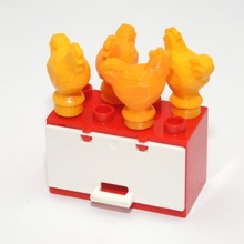Duplo kompatibel Hähnchen Spielzeuge Spiele Lego 3d print model - Mito3D
