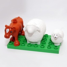 wooly sheep duplo mini & maxi toys games lego compatible 3d print model - Mito3D